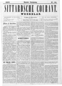  1869- 52 Sittardsche Courant, 1e jaargang, 24 december 1869